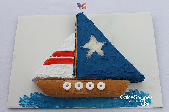 Sail away with an easy sailboat cake